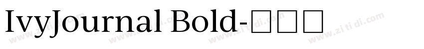 IvyJournal Bold字体转换